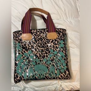 Consuela Bette Valentina Leopard and Floral Embroidered Classic Tote